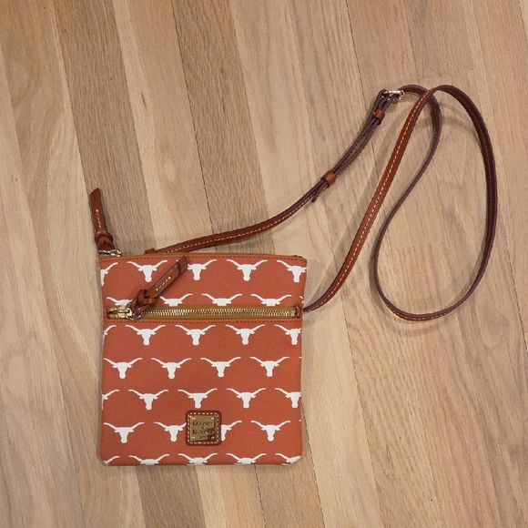 Dooney & Bourke Handbags - Dooney & Bourke Texas Longhorns Orange and White Crossbody Bag